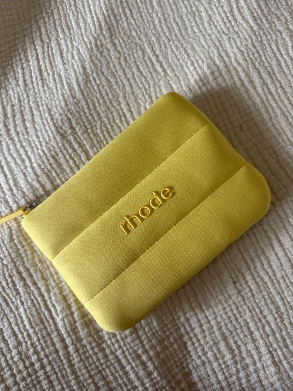 Rhode Lemon Bubble Bag yellow gold cosmetics pouch makeup make up skin Lemontini - Picture 2 of 3
